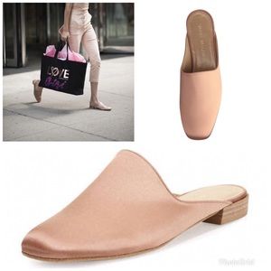 Stuart Weitzman Mulearky Satin Slip-On Flat Mule
